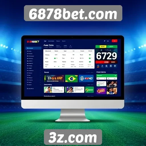 Interface e design do 6878bet.com